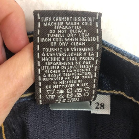 7FAMK High Waist Vintage Bootcut Blue Jeans Sz 28 - Picture 12 of 12